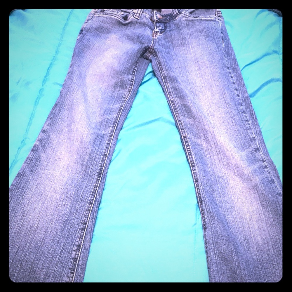 Ultra low rise stretchy Refuge bootcut jeans